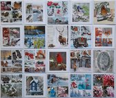 Cartes de vœux d'hiver - Sans texte - 20 Pièces - 12 x 11 cm - K-119