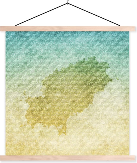 illustration d'une carte jaune et verte de l'affiche scolaire d'