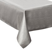 Tafelkleden/tafellakens - 140 x 240 cm - zilver sparkling - 2x stuks - polyester