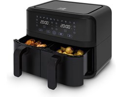 FRITEL Snacktastic 8180 DUO - Airfryer / Heteluchtfriteuse - 2x 4,5 L - Zwart + Display - 1700W