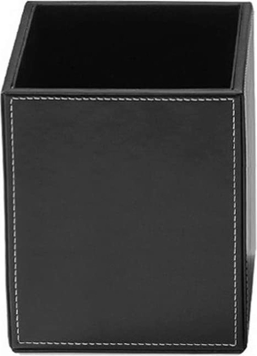 Decor Walther papiermand BROWNIE vierkant H30xB26xD25cm zwart leder