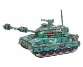 Bouwpakket 3D Puzzel Tank van hout- gekleurd