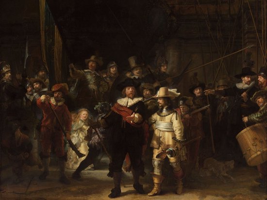 De Nachtwacht - Rembrandt van Rijn - Foto op plexiglas 90 x 60 cm incl. gratis ophangsysteem