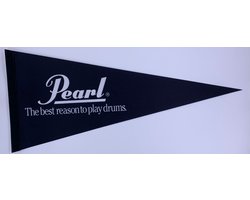 Pearl - Pearl drums - drummen - drums - drums logo - Muziek - Vaantje - Amerikaans - Sportvaantje - Wimpel - Vlag - Pennant -  31*72 cm - Logo Pearl