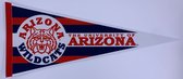 USArticlesEU - Arizona Wildcats - NCAA - University of Arizona  - Arizona state University - Arizona State - vintage Vaantje - American Football - Sportvaantje - Wimpel - Vlag - Pennant - Rood/Wit/Blauw/Gestreept - 31 x 72 cm
