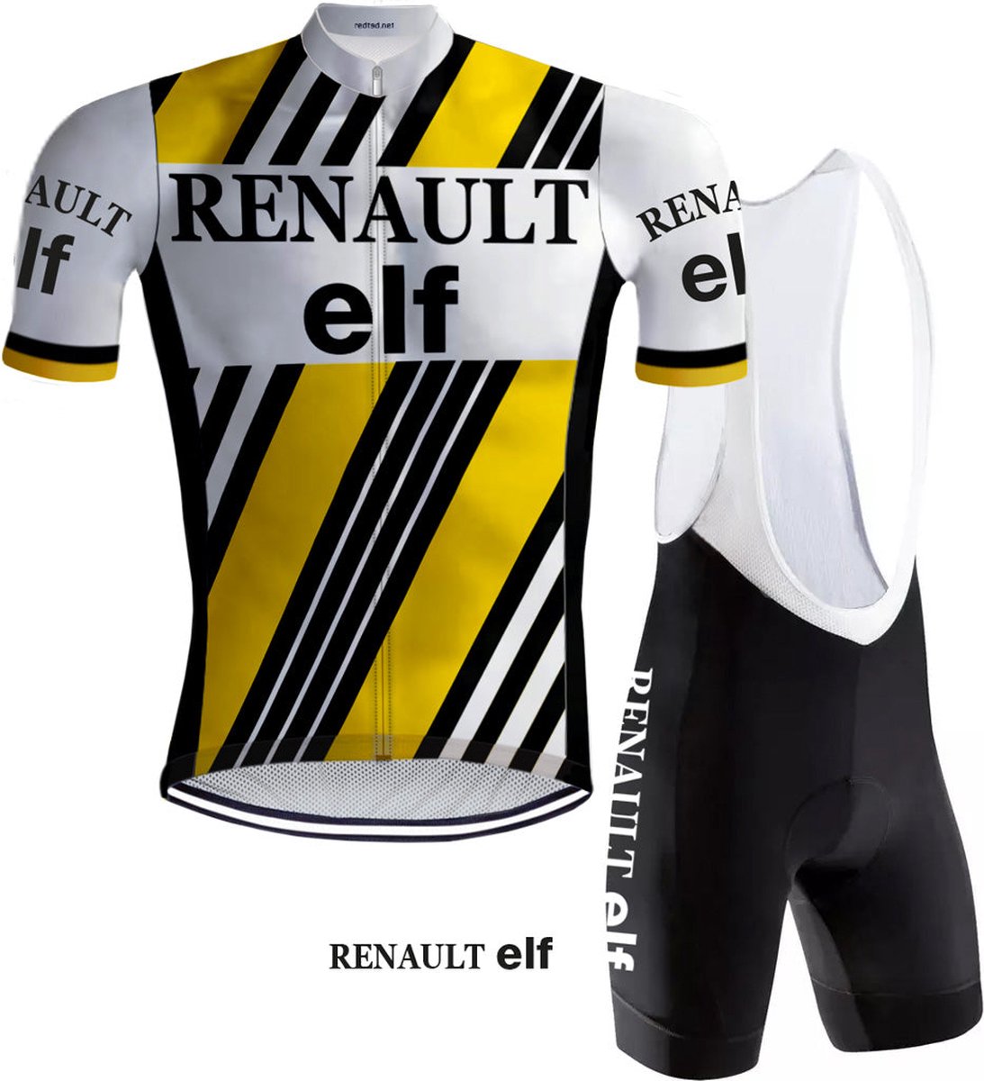 Retro Wielertenue Renault Elf - REDTED - XXL