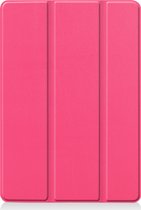 Hoes Geschikt voor iPad 10.2 2019 Hoes Tri-fold Tablet Hoesje Case - Hoesje Geschikt voor iPad 7 Hoesje Hardcover Bookcase - Roze