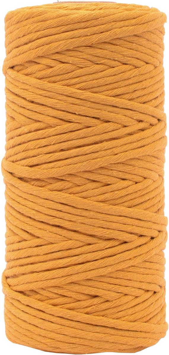 Vaessen Creative macrame touw - okergeel - 3mmx100m
