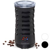 Bol.com KitchenBrothers 4-in-1 Elektrische Melkopschuimer - Opschuimen - Cappuccino Maker - 240 ML - Zwart aanbieding