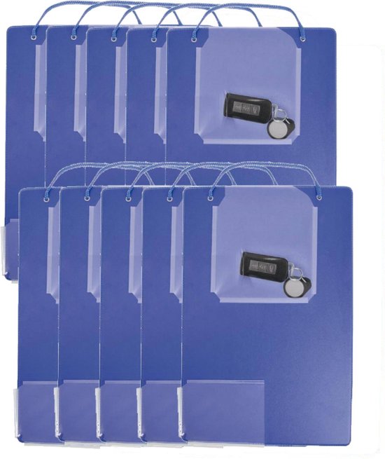 Dossier de commande Proplus avec boîte à clés A4 bleu 10 pièces