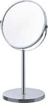 UNIQ Make-up Spiegel met 5x Vegroting - Make-up en Scheer Spiegel - Staande spiegel - Zilver