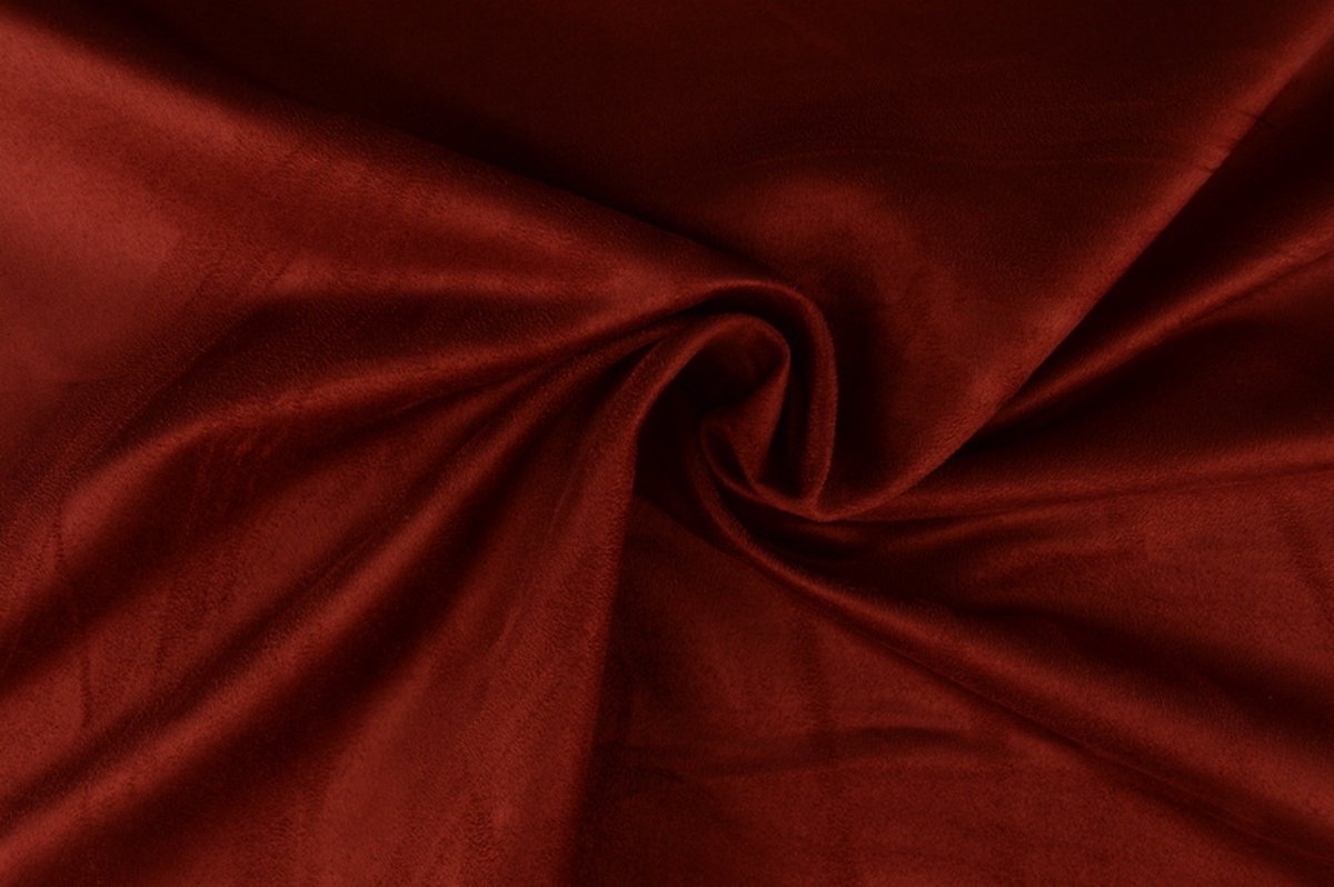 10 meter suedine - Donkerrood - 100% polyester