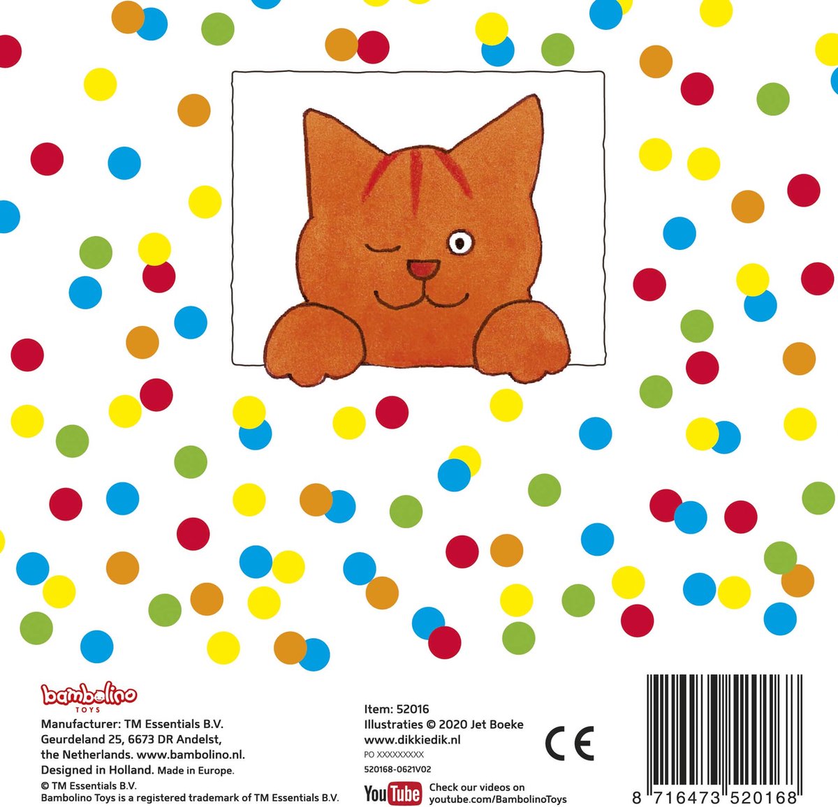 Dikkie Dik puzzel 4 in 1 educatief peuter speelgoed - kinderpuzzel 4x6x9x16 stukjes leren puzzelen - cadeautip puzzel 3 jaar en ouder - Bambolino Toys — afbeelding 5
