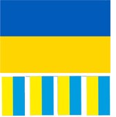 Bellatio Decorations - Vlaggen versiering set - Oekraine - Vlag 90 x 150 cm en vlaggenlijn 4 meter