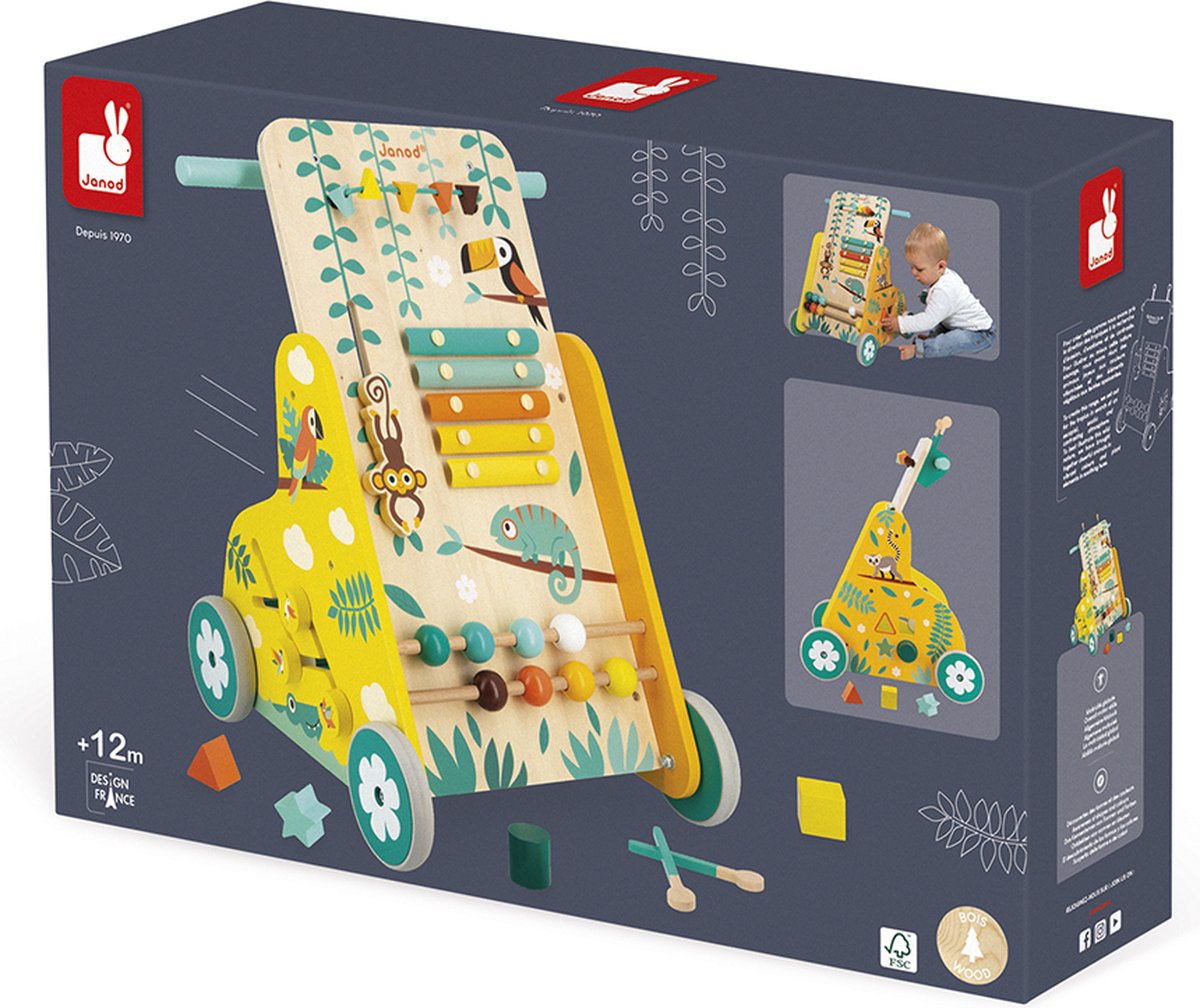 Janod - Tropik - Baby loopwagen met 6 activiteiten — afbeelding 13