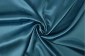 15 meter satijn stof - Staalblauw - 100% polyester