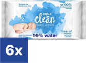 Aqua Clean Wipes Billendoekjes - 6 x 72 stuks