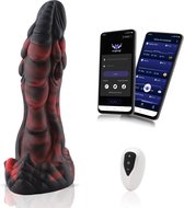 Wildolo® Fantasy Dildo Vibrator Met App & Afstandsbediening 21 cm Nessie Zwart