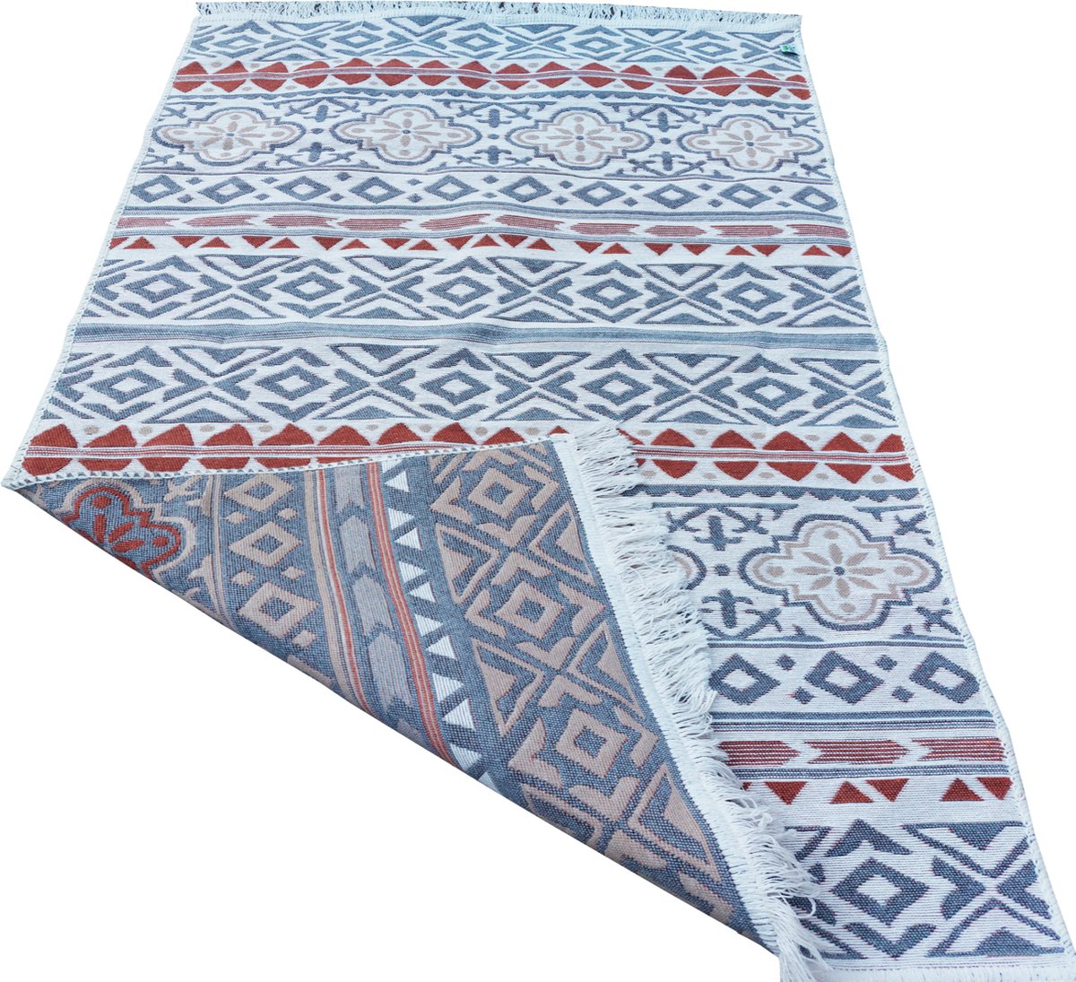 Katoen vloerkleed 120x180 cm Kelim - Klassiek - Keuken & Woonkamer tapijt - Kilim