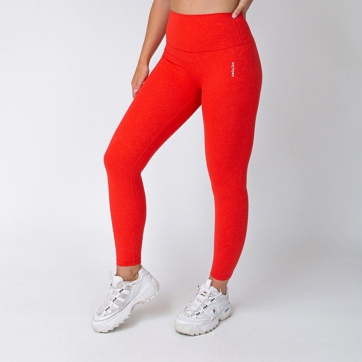 Victory Sportswear® - Infinity - High Waist - Squat Proof Dames Sportlegging - Fitness Yoga Hardlopen - Rood Maat S