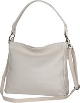 AmbraModa GLX35 - sac à main italien sac à bandoulière sac à bandoulière en cuir véritable gris clair