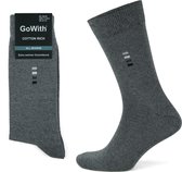 GoWith - katoen sokken - 5 paar - sokken heren - kleur grijs - maat 43-46
