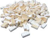 100 Bouwstenen 2x4 | Wit | Compatibel met Lego Classic | Keuze uit vele kleuren | SmallBricks