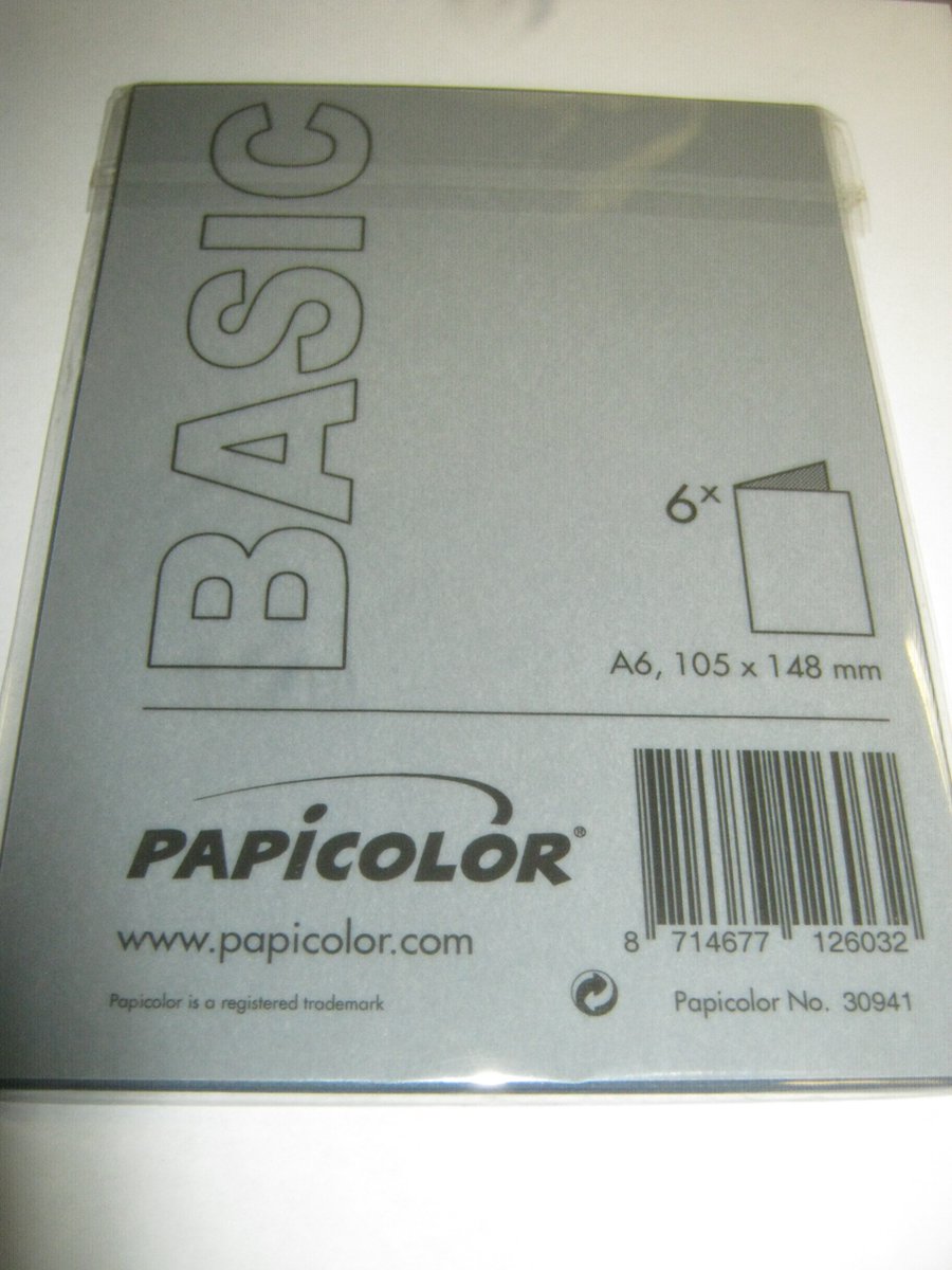 Papicolor Dubbele kaart A6 nachtblauw 200grs 6 stuks 105x148mm