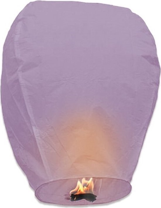 Wensballon geluksballon lila paars - biologisch afbreekbaar-  in nederland goedgekeurd.