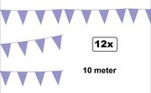 12x Bunting lilas 10 mètres - Bunting fête party anniversaire thème fête couleur
