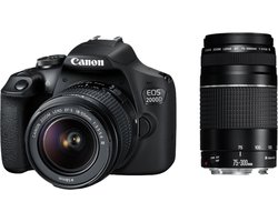 Canon EOS 2000D - Spiegelreflexcamera - + 18-55mm f/3.6-5.6 III + 75-300 f/4-5.6 III-lens