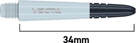 WINMAU - Vecta Dartschachten, Wit, Korte - 1 set per pakket (3 Dartschachten in totaal) van Winmau — afbeelding 2