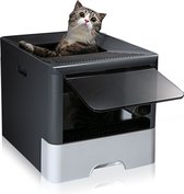 Bol.com Happyment® Hygiënische Kattenbak met lade - Kattentoilet - Afsluitend - Kleine & grote katten - Black friday - Sinterkla... aanbieding