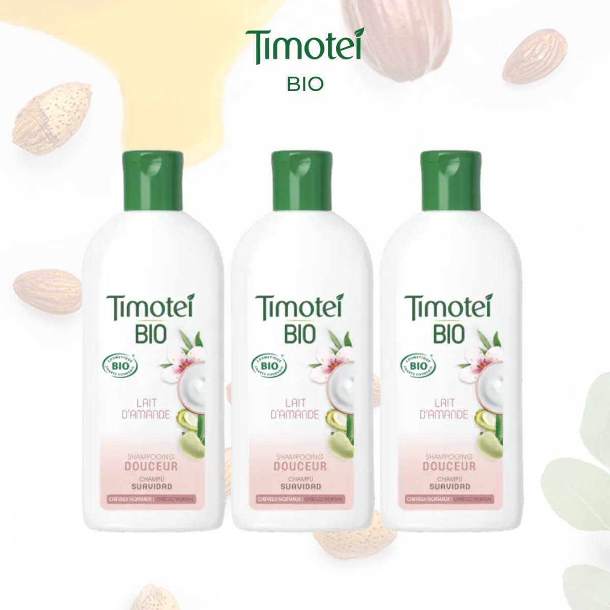 Timotei Bio Gladmakende Shampoo Voor Gebalanceerd Haar Voordeelbundel - 3 x 250 ml