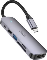 Hoco Usb-C naar Hdmi, Usb 2.0, Usb 3.0 en USB C met een SD en Micro SD kaart lezer