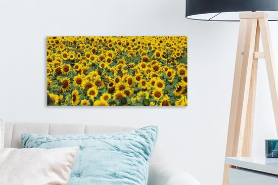 Tableau sur toile Tournesol - Fleurs - Nature - 40x20 cm - Décoration murale