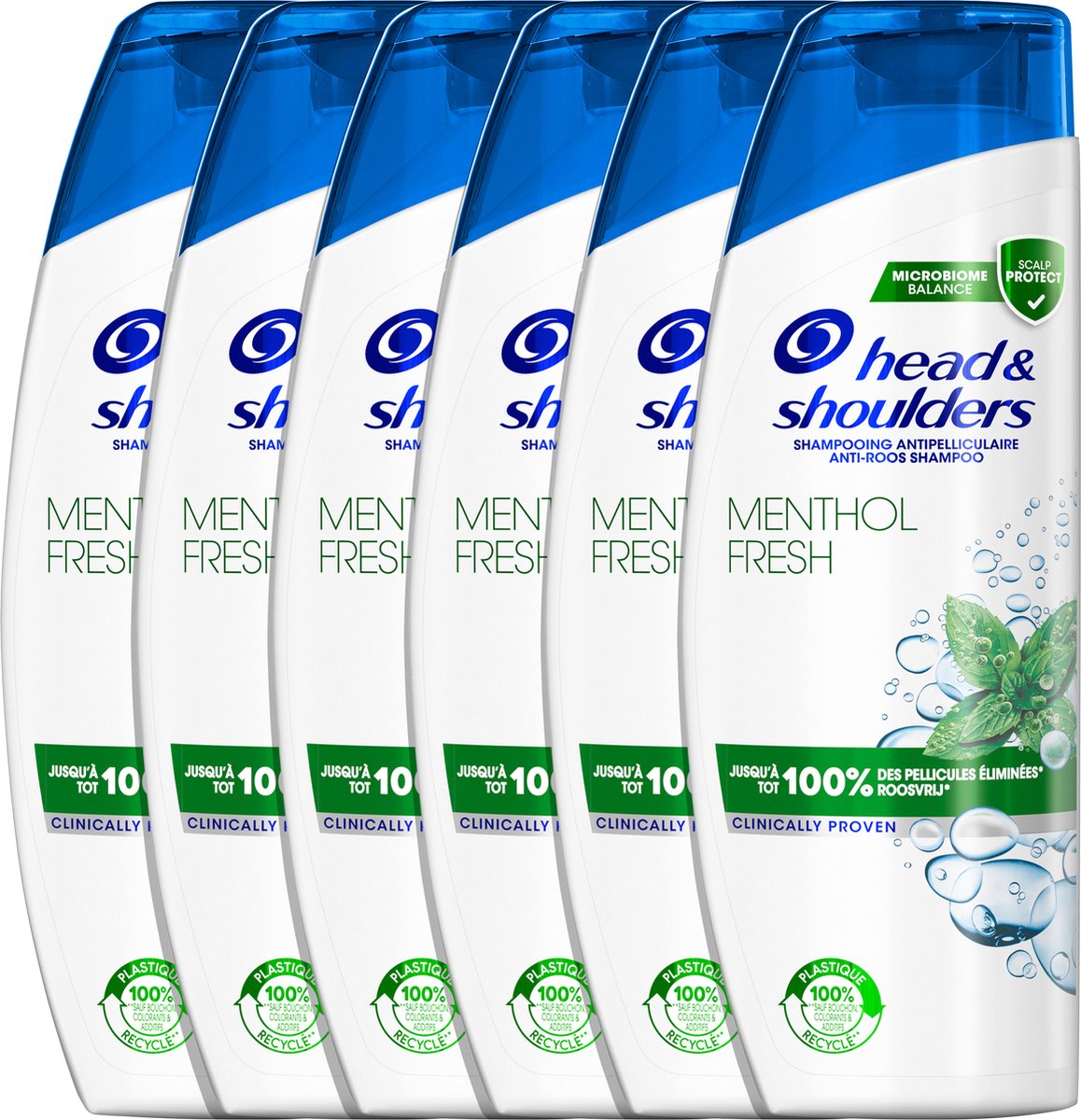 Head & Shoulders Menthol Fresh - Anti-roos shampoo - Tot 100% Roosvrij - Voordeelverpakking 6 x 285 ml