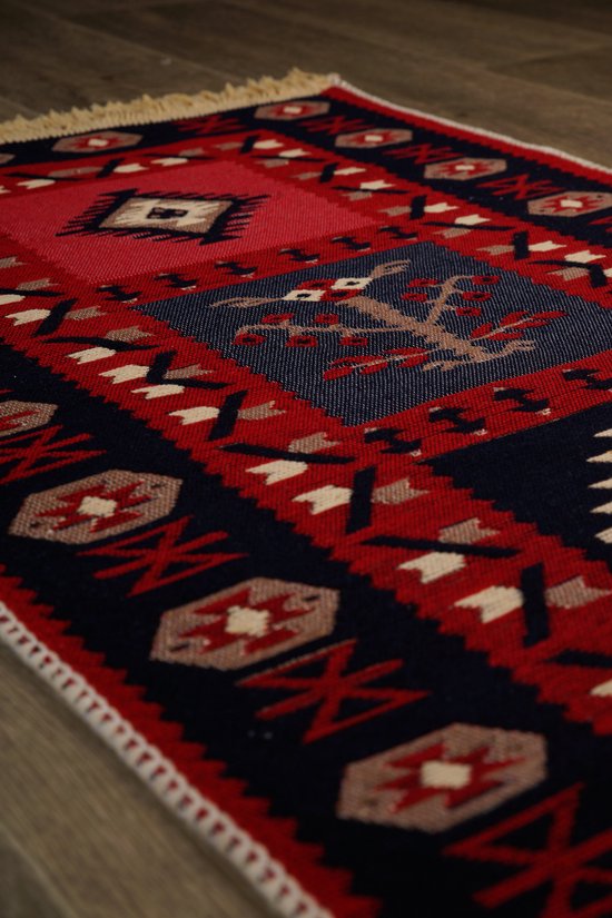 Tapijt Tunis - Vloerkleed 60X90 - Carpet- Dubbelzijdig- Kelim