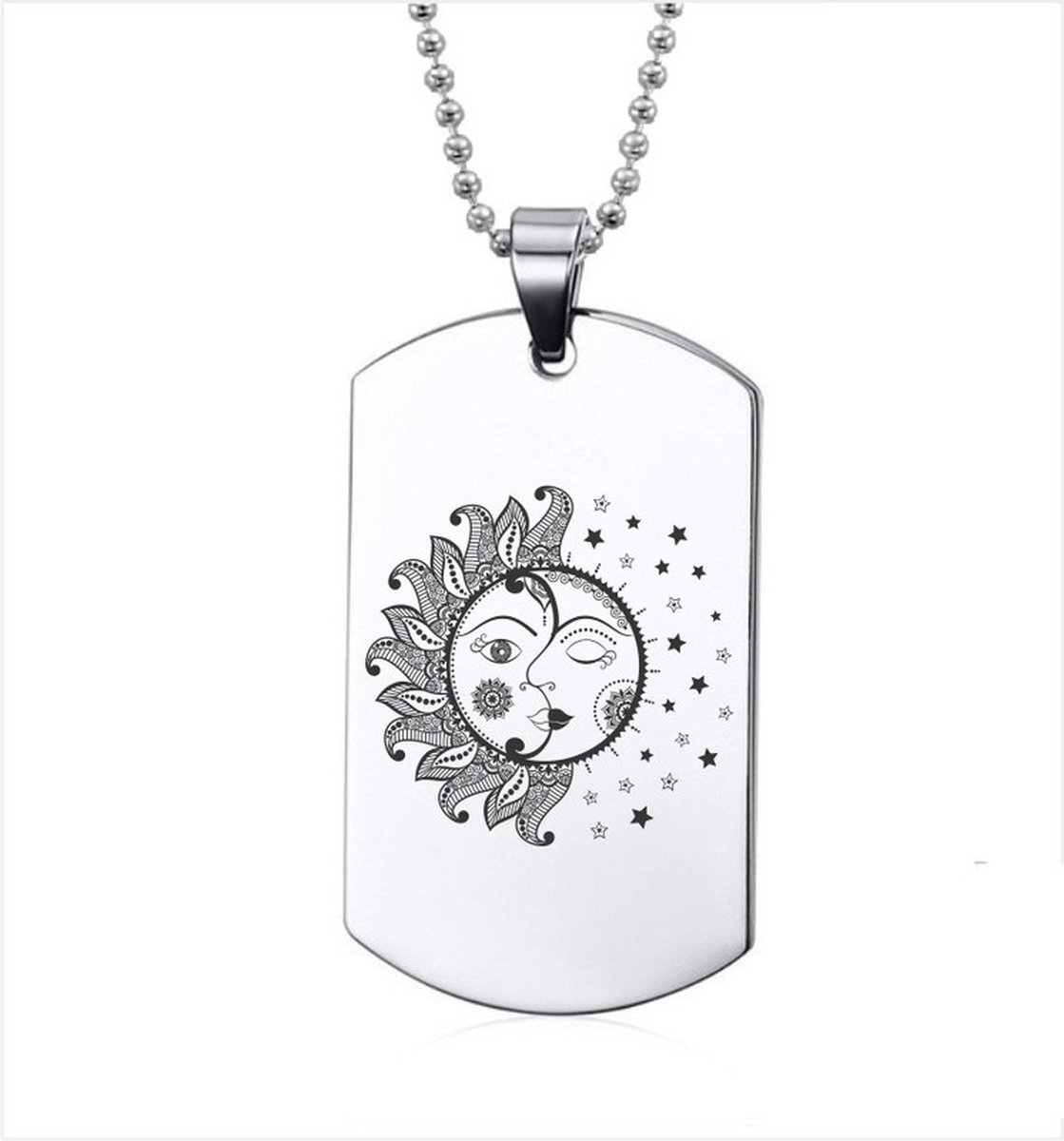 Ketting RVS - Zon Maan