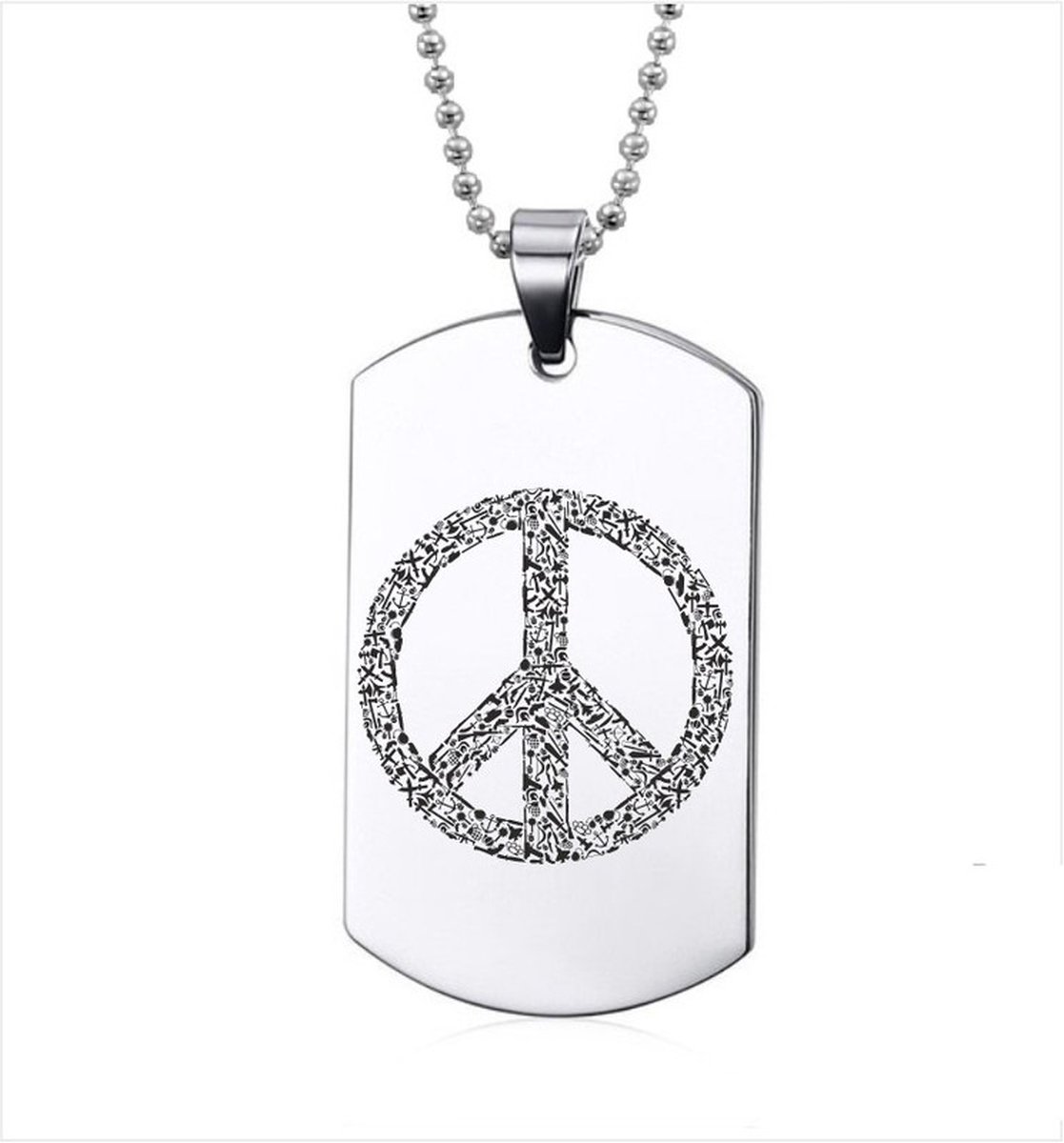 Ketting RVS - Peace