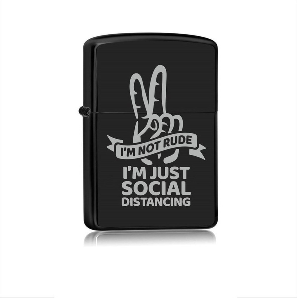 Goedkoopste Aansteker Zwart - Im Just Social Distancing