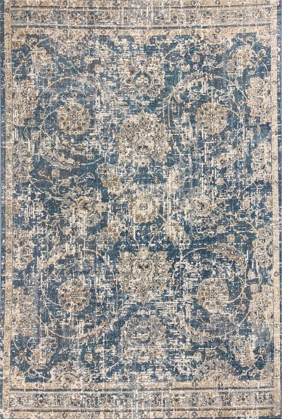 Aledin Carpets Taizz - Vintage - Tapis 200x280 CM - Poils Ras - Tapis de Salon - Classique