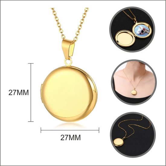 Pendentif Photo Avec Chaîne Et Gravure - Rond - Best Grandma Ever