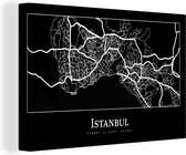 Canvas Schilderij Stadskaart - Istanbul - Plattegrond - Kaart - 120x80 cm - Wanddecoratie