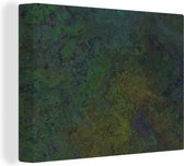Canvas Schilderij Leisteen - Roest - Vintage - 80x60 cm - Wanddecoratie