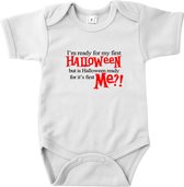 I'm ready for my first halloween - Rompertje - Romper Wit - Maat 68