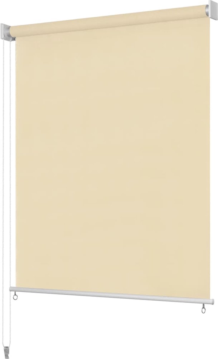 Decoways - Rolgordijn voor buiten 220x230 cm crème