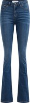 WE Fashion Dames mid rise bootcut jeans met stretch - Curve