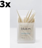 BlueM tandenstokers - 3 x 120 stuks - Voordeelverpakking