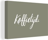 Tableau Peinture Citations - Café - Proverbes - Coffee Time - 180x120 cm - Décoration murale XXL